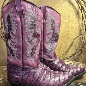 El Presidente Purple Western Cowboy Boots